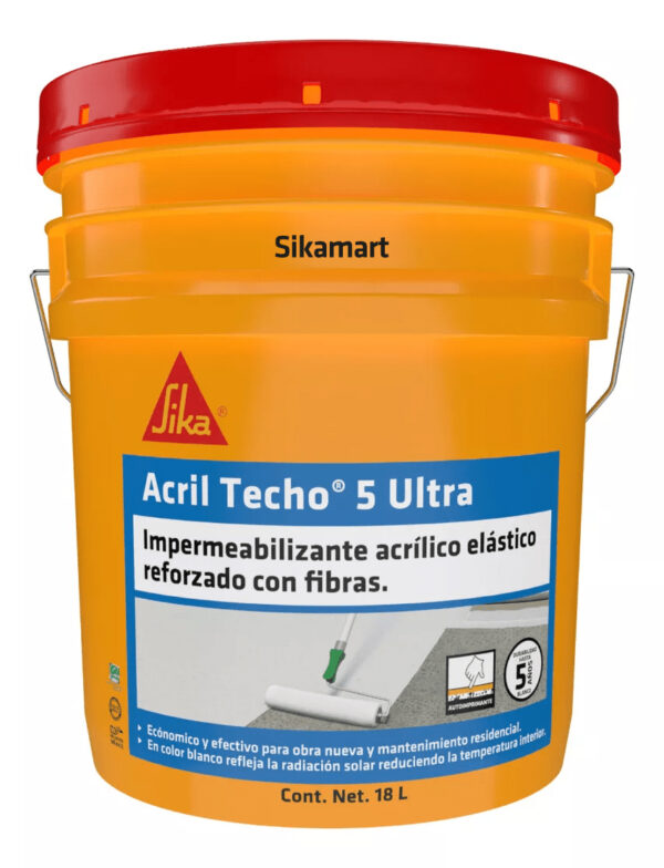 ACRIL TECHO 5 ULTRA BLANCO CUBETA 18L ACRIL TECHO 5 ULTRA 18L