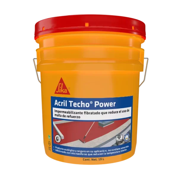 ACRIL TECHO POWER 6 AÑOS ROJO CUBETA 19 L ACRIL TECHO POWER 6 AÑOS ROJO CUBETA 19 L