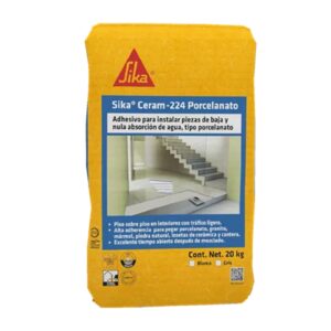 SIKACERAM®- 224 PORCELANATO GRIS SACO DE 20 KG.